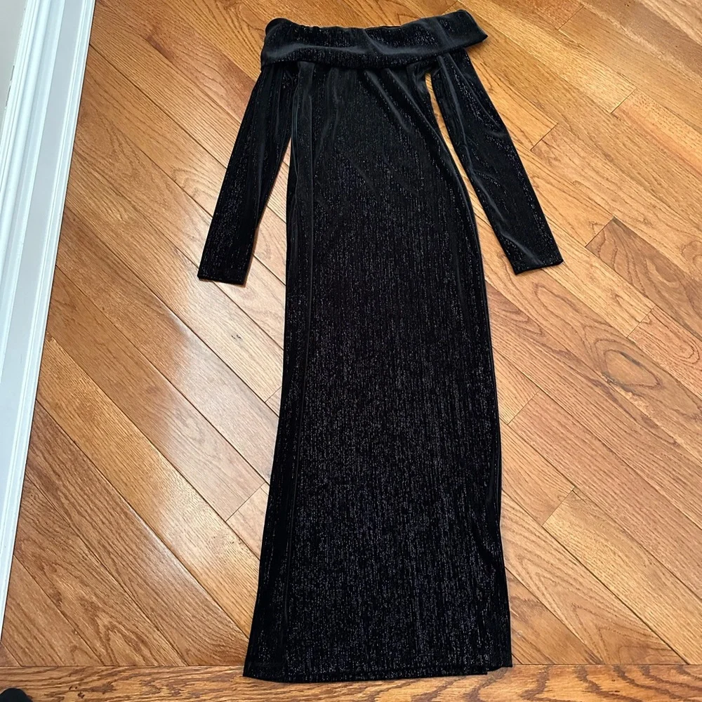 FASHION NOVA All That Shimmer Velvet Maxi Dress - Picture 3 of 6